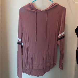 Hooded pink t shirt